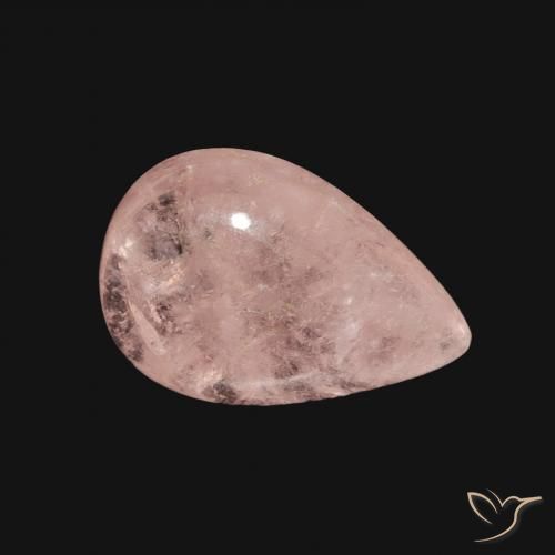 3.29 ct Pink Morganite Stone, Natural Morganite in Pear Cabochon Shape for Sale