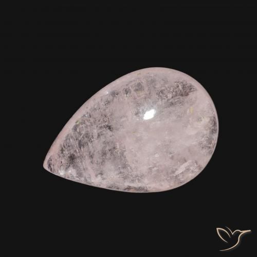 3.08 ct Pink Morganite Gemstone, Morganite Gem in Pear Cabochon Shape for Sale.