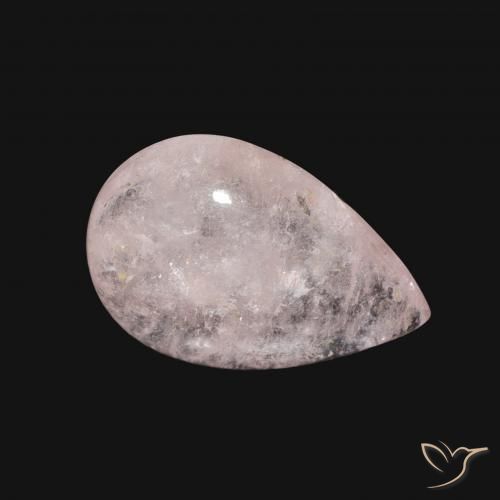 3.08 ct Pink Morganite Stone, Natural Morganite in Pear Cabochon Shape for Sale