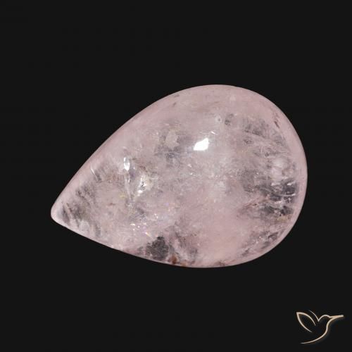 4.86ct Natural Light Pink Morganite, Pear Shape, Transparent