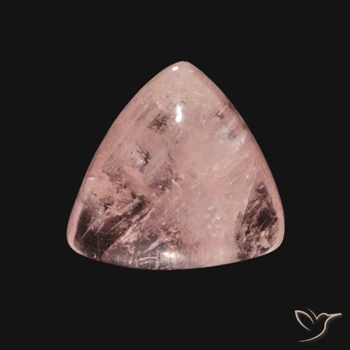 3.87ct Natural Light Pink Morganite, Trillion, Transparent
