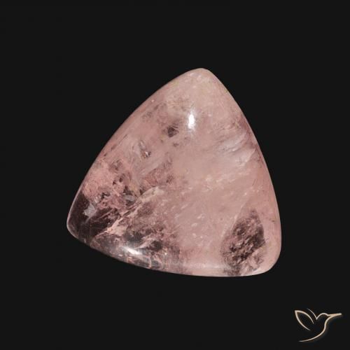 3.87 ct Pink Morganite Stone, Natural Morganite in Trillion Cabochon Shape for Sale