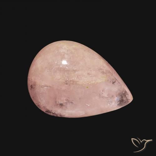 3.52 ct Pink Morganite Stone, Natural Morganite in Pear Cabochon Shape for Sale
