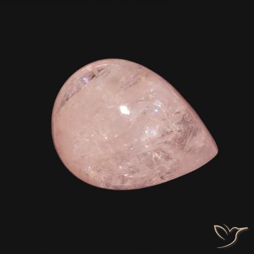 4.62 ct Pink Morganite Stone, Natural Morganite in Pear Cabochon Shape for Sale
