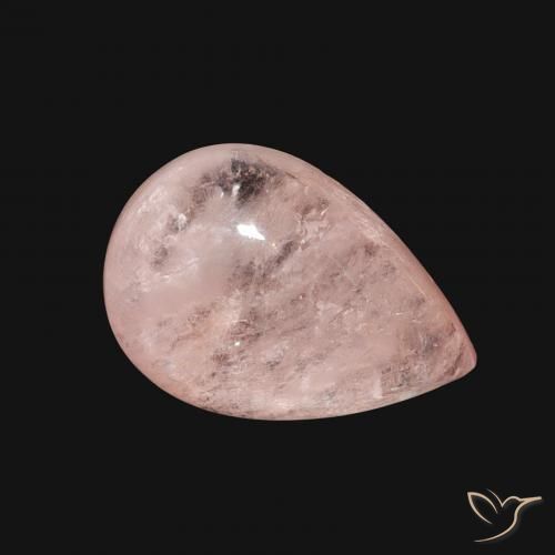 4.05 ct Pink Morganite Stone, Natural Morganite in Pear Cabochon Shape for Sale