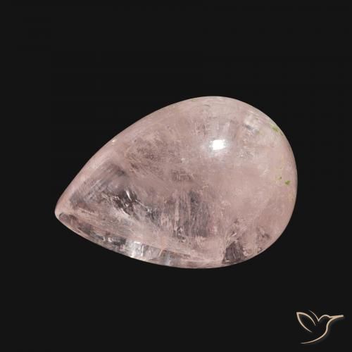 5.89 ct Pink Morganite Gemstone, Morganite Gem in Pear Cabochon Shape for Sale.