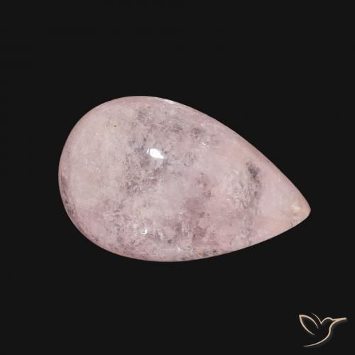 5.64 ct Pink Morganite Stone, Natural Morganite in Pear Cabochon Shape for Sale