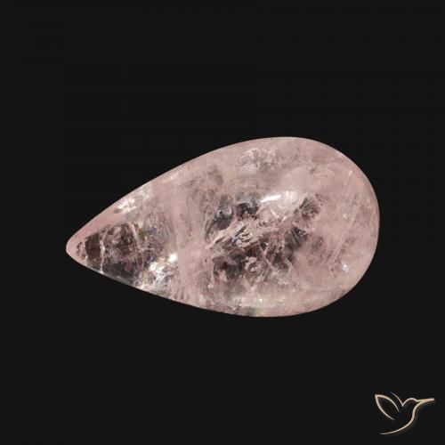 3.59 ct Pink Morganite Gemstone, Morganite Gem in Pear Cabochon Shape for Sale.
