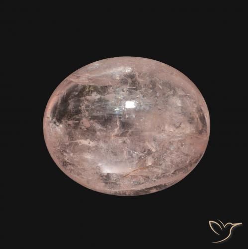 5.93ct Natural Flamingo Pink Morganite, Oval, Opaque