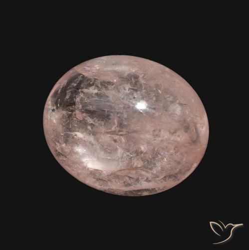 5.93 ct Pink Morganite Stone, Natural Morganite in Oval Cabochon Shape for Sale