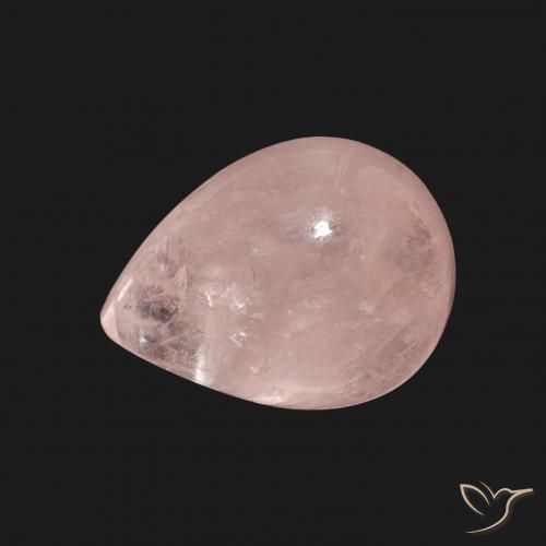 4.15ct Natural Earthy Pink Morganite, Pear Shape, Transparent