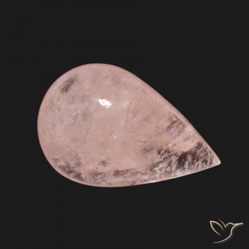 6.62 ct Pink Morganite Stone, Natural Morganite in Pear Cabochon Shape for Sale