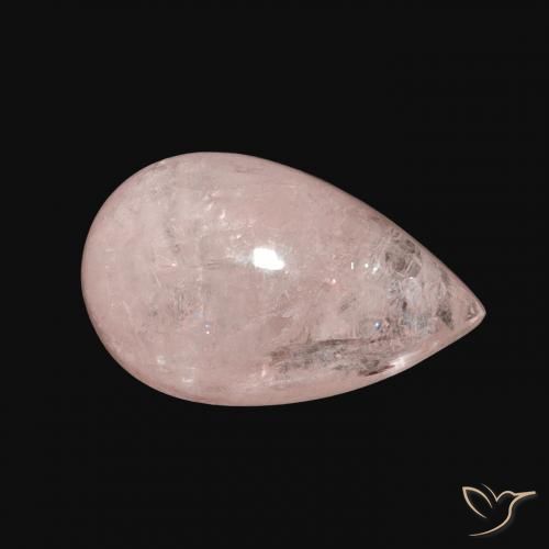 3.67 ct Pink Morganite Stone, Natural Morganite in Pear Cabochon Shape for Sale