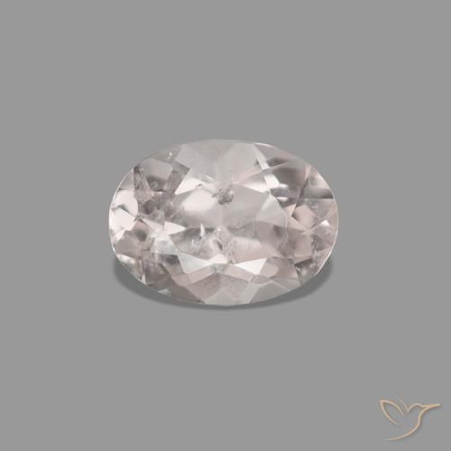 0.23 ct Pink Morganite Gemstone, Morganite Gem in Oval Facet Shape for Sale.