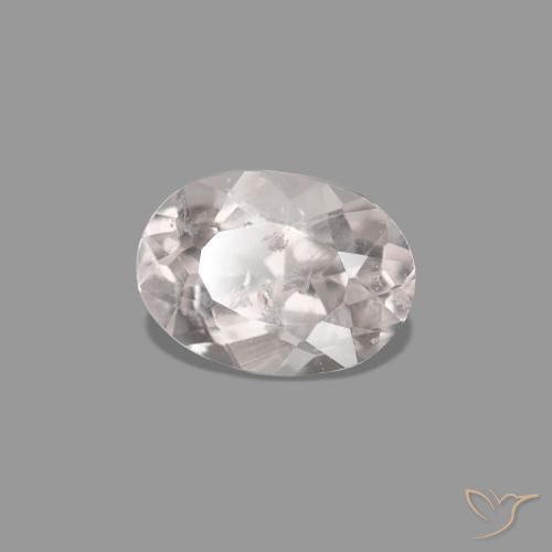 0.23 ct Pink Morganite Stone, Natural Morganite in Oval Facet Shape for Sale