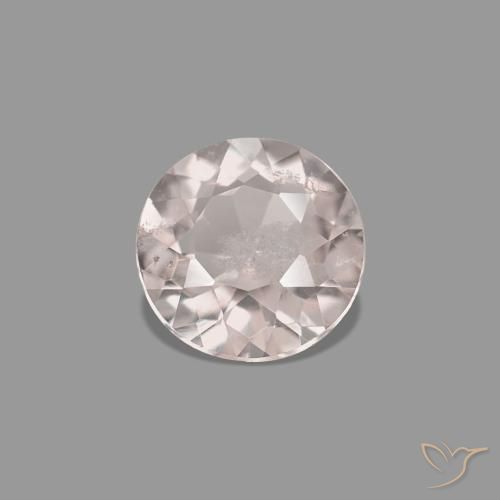 0.40 ct Pink Morganite Gemstone, Morganite Gem in Round Facet Shape for Sale.