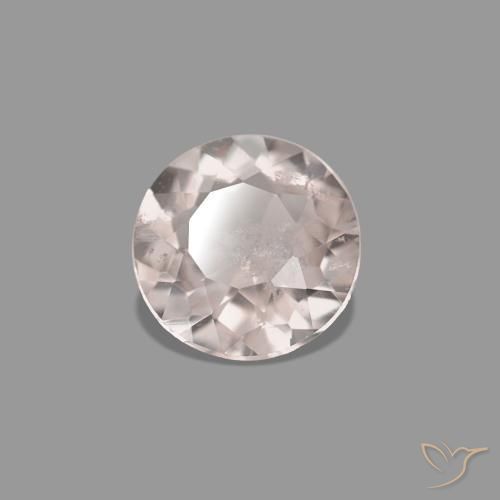 0.40 ct Pink Morganite Stone, Natural Morganite in Round Facet Shape for Sale