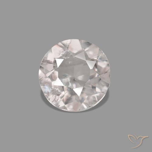 0.35 ct Pink Morganite Gemstone, Morganite Gem in Round Facet Shape for Sale.
