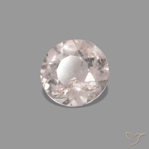 0.36 ct Pink Morganite Stone, Natural Morganite in Round Facet Shape for Sale