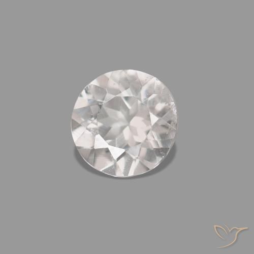 0.15 ct Pink Morganite Gemstone, Morganite Gem in Round Facet Shape for Sale.