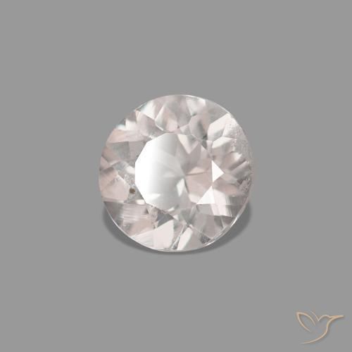 0.15 ct Pink Morganite Stone, Natural Morganite in Round Facet Shape for Sale