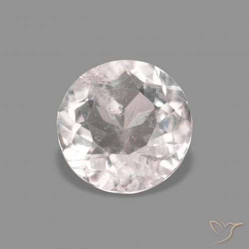 0.48 ct Pink Morganite Stone, Natural Morganite in Round Facet Shape for Sale