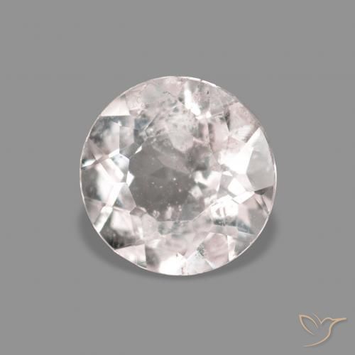 0.52 ct Pink Morganite Stone, Natural Morganite in Round Facet Shape for Sale