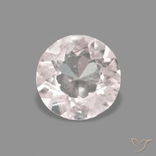 0.26ct Natural Very Light Pink Morganite, Round, VS