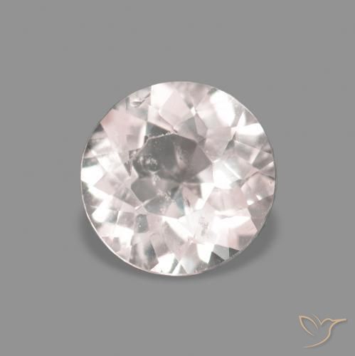 0.24 ct Pink Morganite Stone, Natural Morganite in Round Facet Shape for Sale