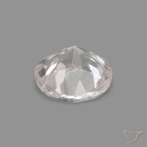 Morganite Gemstone in 3.7 mm Size for Sale, Morganite Stone in Very Light Pink Color