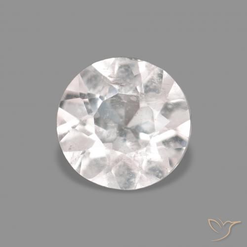 0.31ct Natural Very Light Pink Morganite, Round, VS