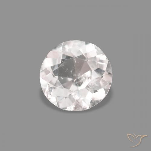 0.34 ct Pink Morganite Stone, Natural Morganite in Round Facet Shape for Sale