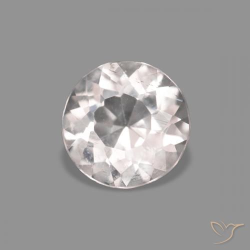 0.45 ct Pink Morganite Stone, Natural Morganite in Round Facet Shape for Sale