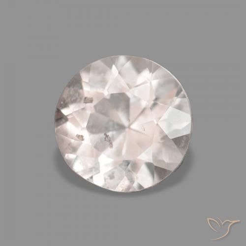 0.36 ct Pink Morganite Stone, Natural Morganite in Round Facet Shape for Sale