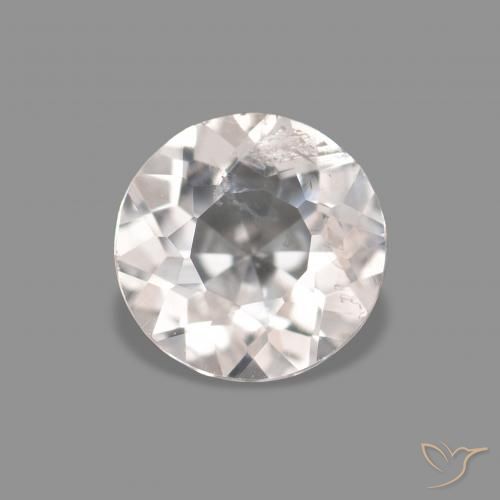 0.45ct Natural Very Light Pink Morganite, Round, VS