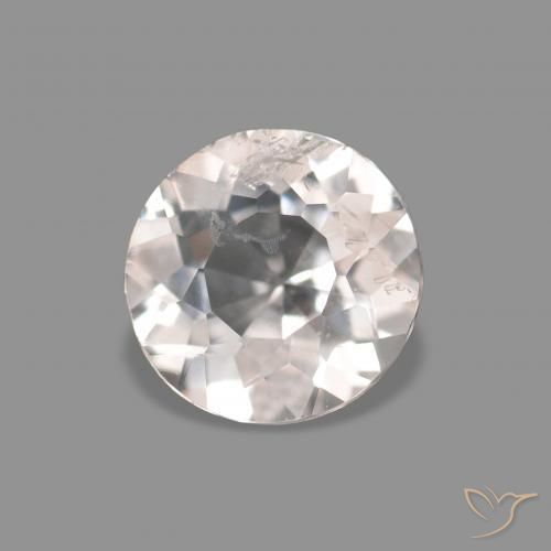 0.45 ct Pink Morganite Stone, Natural Morganite in Round Facet Shape for Sale