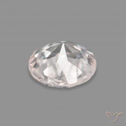 Morganite Gemstone in 5.3 mm Size for Sale, Morganite Stone in Very Light Pink Color