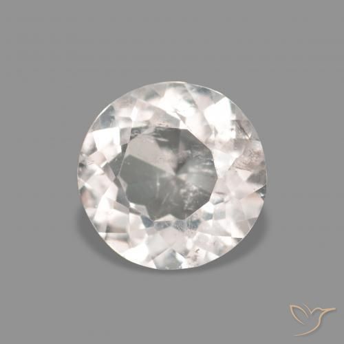 0.44 ct Pink Morganite Stone, Natural Morganite in Round Facet Shape for Sale