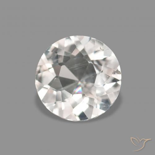 0.47 ct Pink Morganite Stone, Natural Morganite in Round Facet Shape for Sale