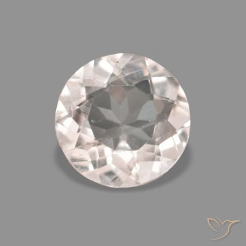 0.41ct Very Light Pink Morganite, Round, VS