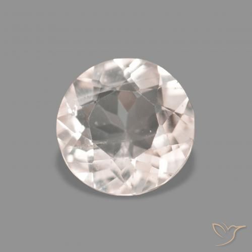 0.41 ct Pink Morganite Stone, Natural Morganite in Round Facet Shape for Sale