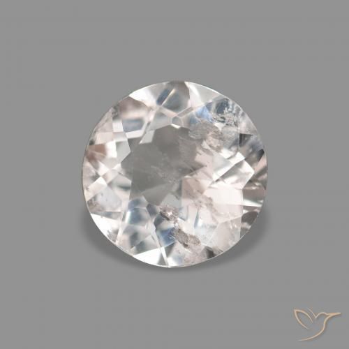 0.33 ct Pink Morganite Stone, Natural Morganite in Round Facet Shape for Sale