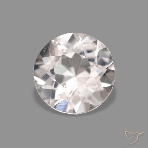 0.38 ct Pink Morganite Stone, Natural Morganite in Round Facet Shape for Sale