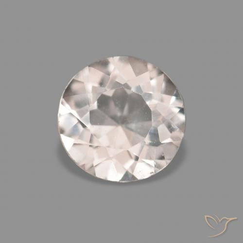 0.33ct Very Light Pink Morganite, Round, VVS-VS