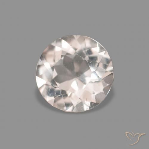 0.33 ct Pink Morganite Stone, Natural Morganite in Round Facet Shape for Sale