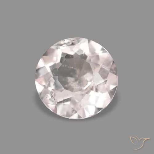 0.36 ct Pink Morganite Stone, Natural Morganite in Round Facet Shape for Sale