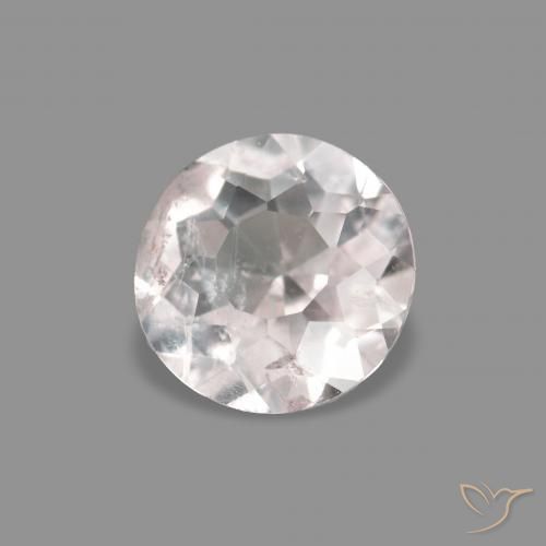 0.36 ct Pink Morganite Stone, Natural Morganite in Round Facet Shape for Sale