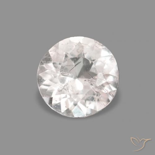 0.21ct Very Light Pink Morganite, Round, VS-SI