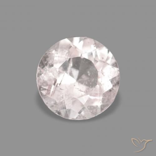 0.42ct Very Light Pink Morganite, Round, VS-SI