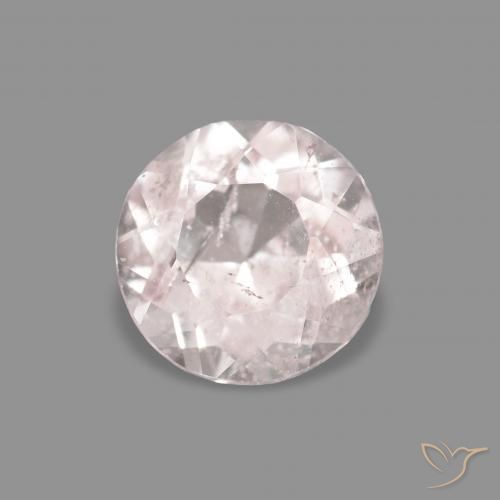 0.42 ct Pink Morganite Stone, Natural Morganite in Round Facet Shape for Sale